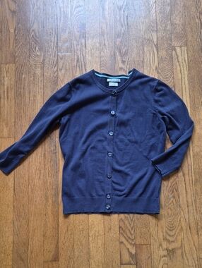 Van Heusen Navy Button-Up Crewneck Cardigan